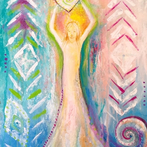 goddess of love acrylic on canvas 23 x 30 cm £140 sold