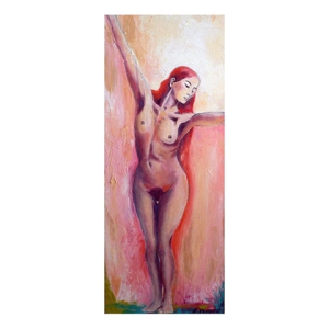 goddess of pleasure oil on canvas 20 x 60 cm £385 sold