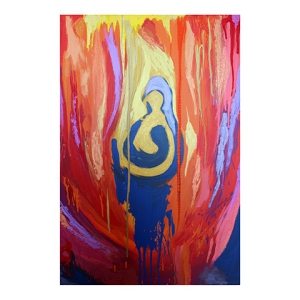 mother and child acrylic on canvas 60 x 80 cm £2,200 sold