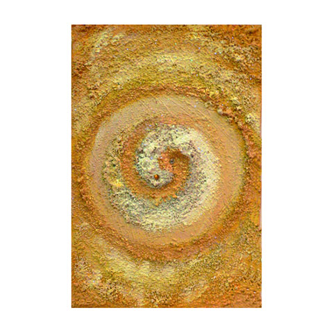 spirals april oil & mixed media 12 cm x 18 cm £50 sold