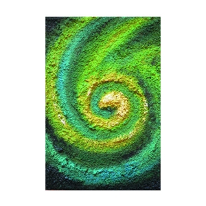 spirals march oil & mixed media 12 cm x 18 cm £50 sold